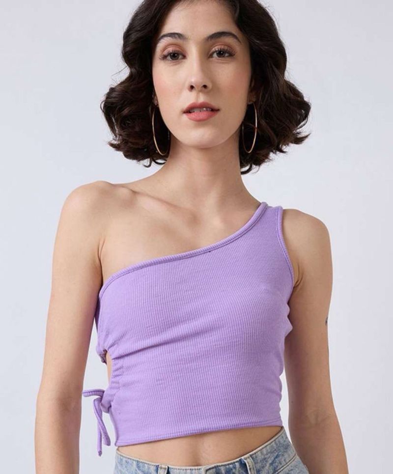 Lilac One-Shoulder Top