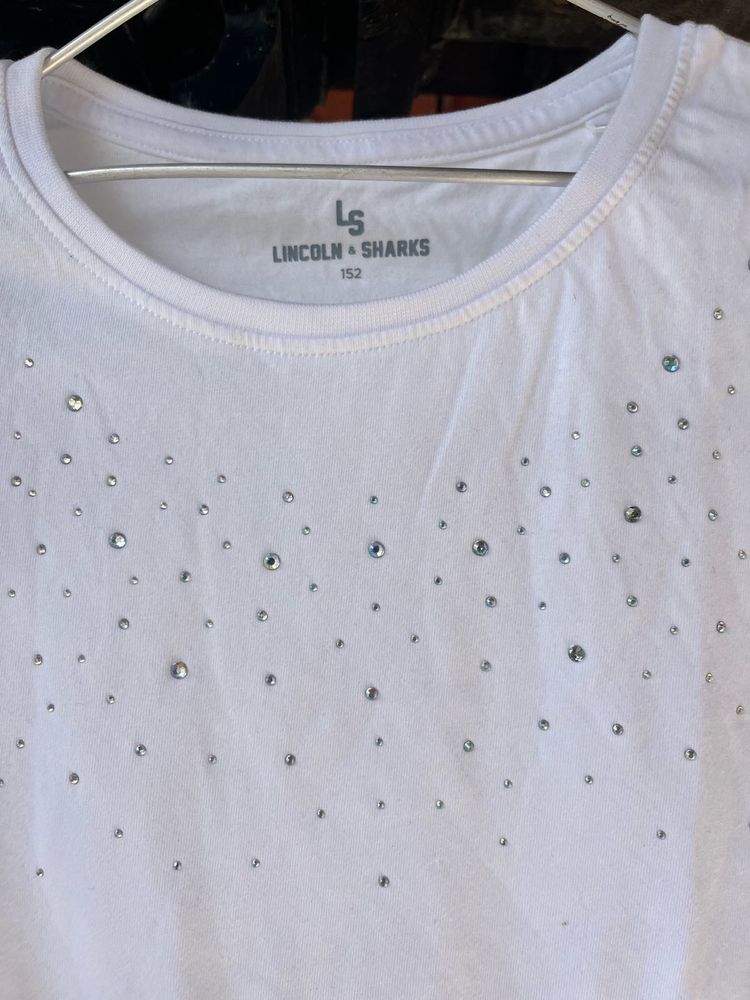 White Rhinestone T-Shirt