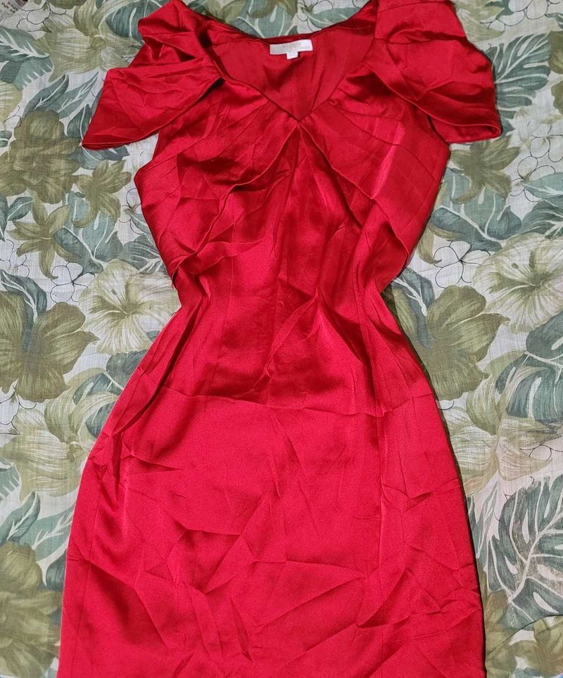 Vero Moda Party Wear Red Dress