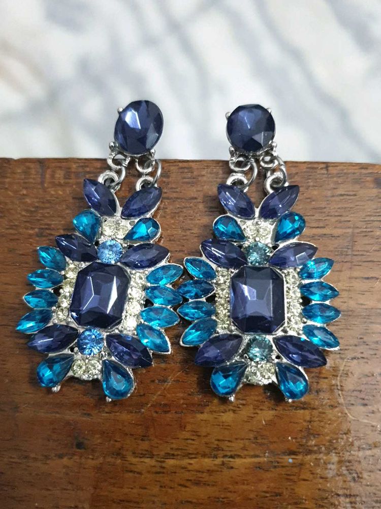 Statement Gem Drop Earrings