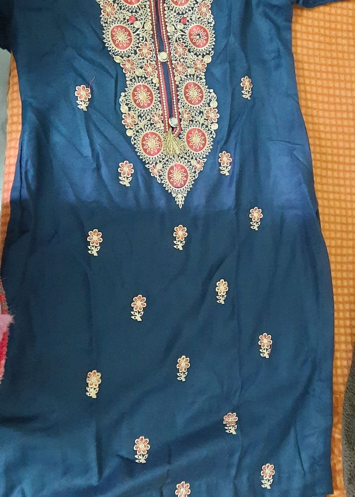 Woolen Suit With Plazo And Stall