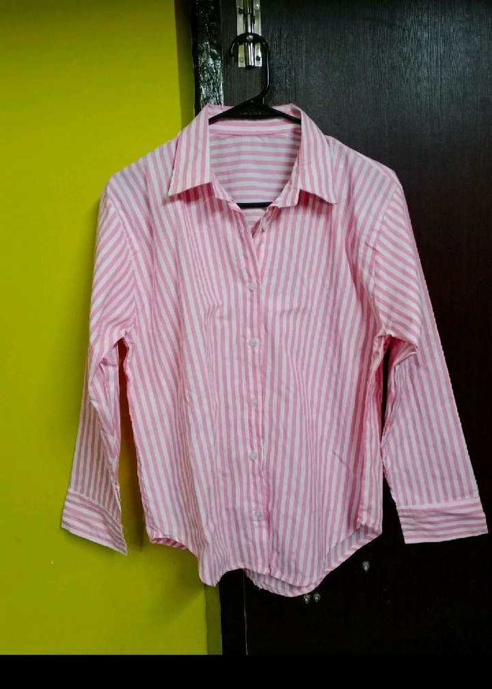 Striped Pink White Shirt