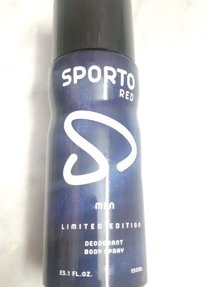 &#39;SPORTO RED&#39; Limited Edition Deodorant Body Spray Perfume For Men.