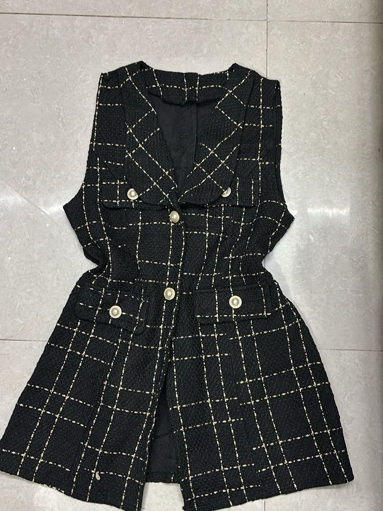 Chic Plaid Sleeveless Dress