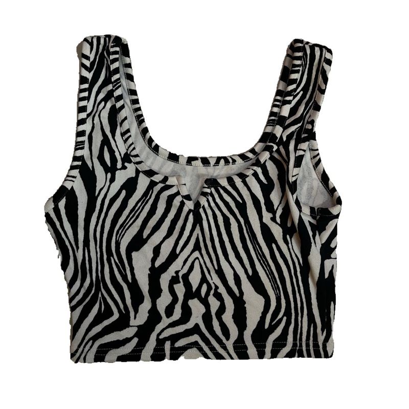 Zebra Print Crop Top