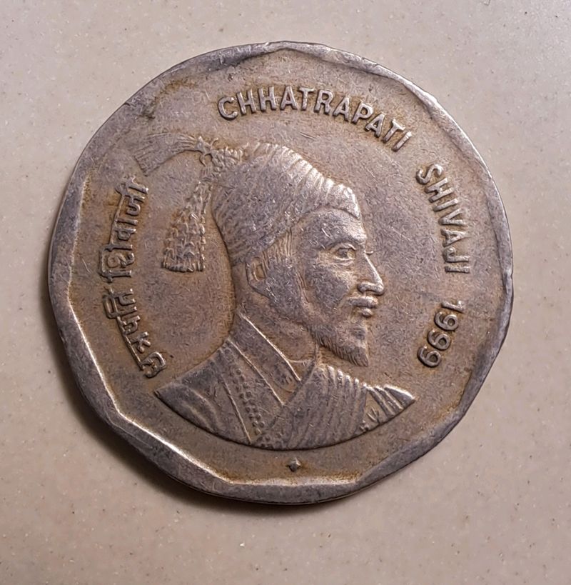 2 Rs Chhatrapati Shivaji Coin Copper Nickel