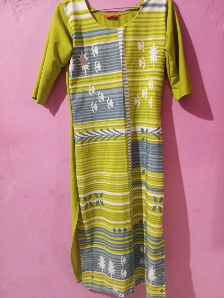 Green Printed Kurti
