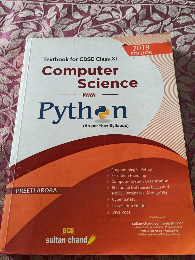 Comp. Science with Python class 11th best help book by Preeti Arora