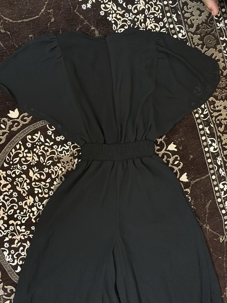 Black Wide-Leg Jumpsuit