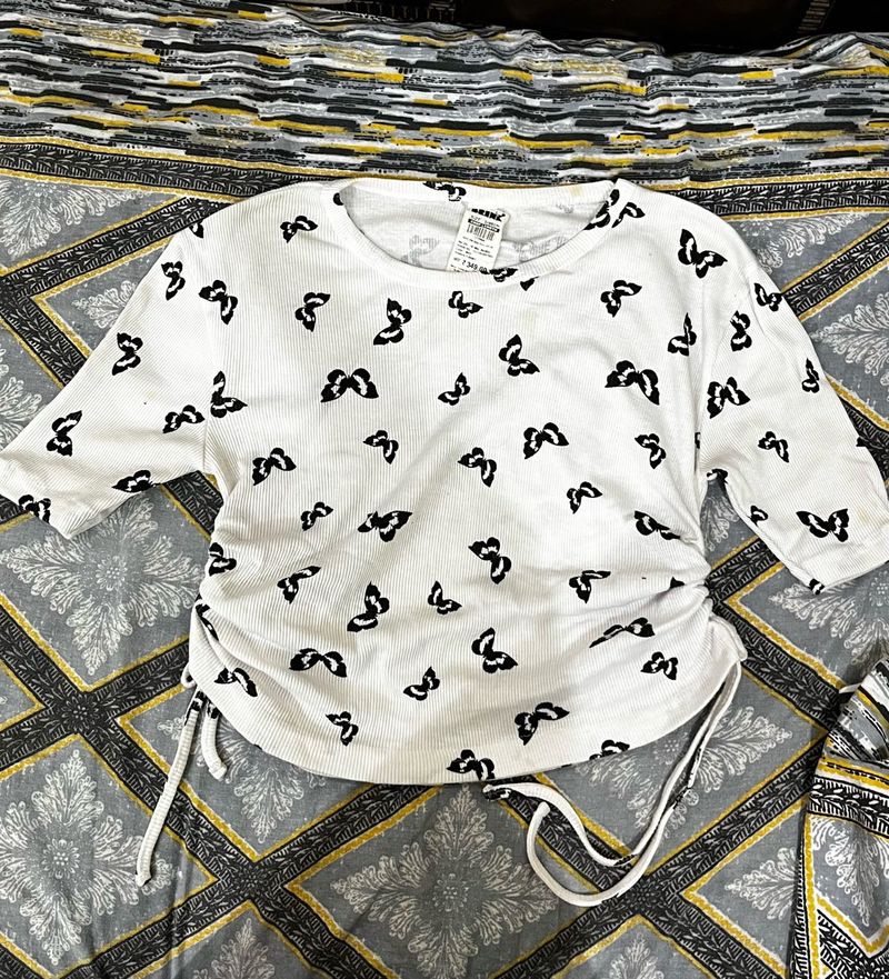 🦋Pretty Butterfly Ruched Top🦋