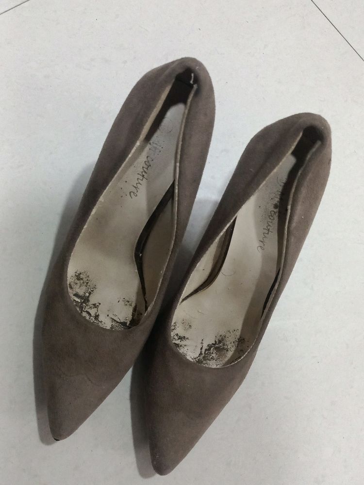 Suede Pointed Toe Heels