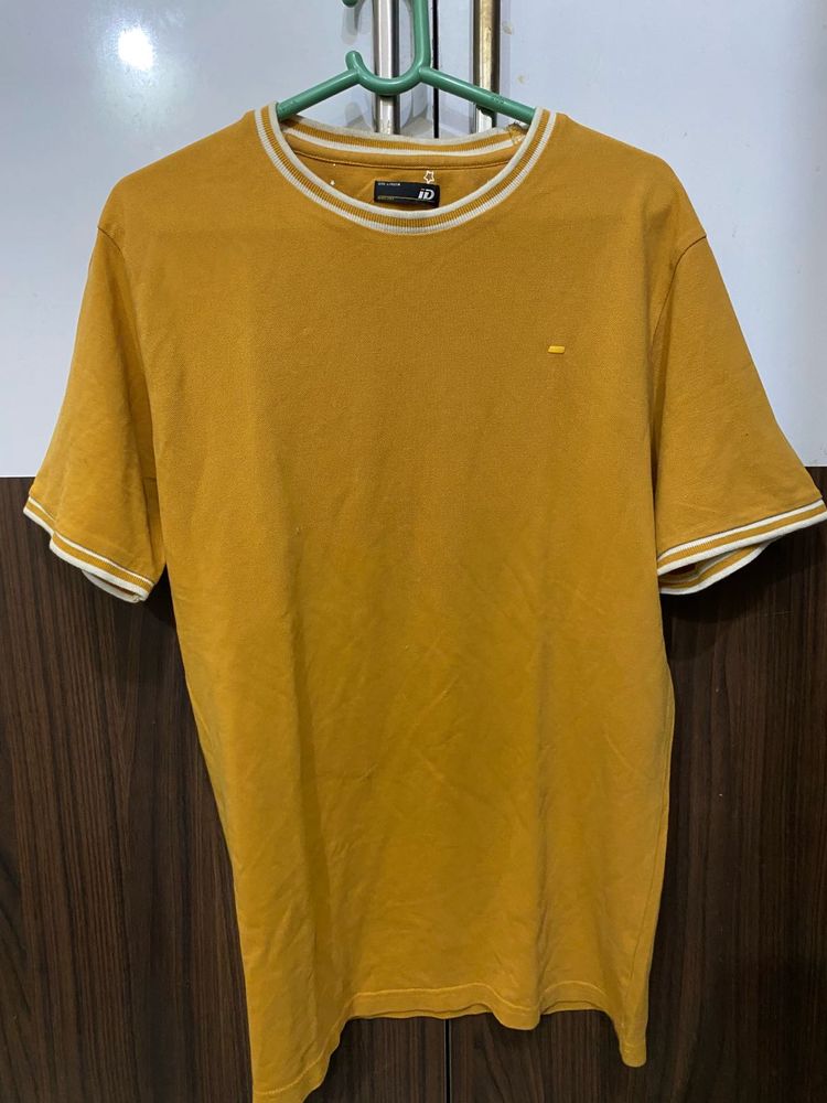 Round Neck T Shirt Mustard