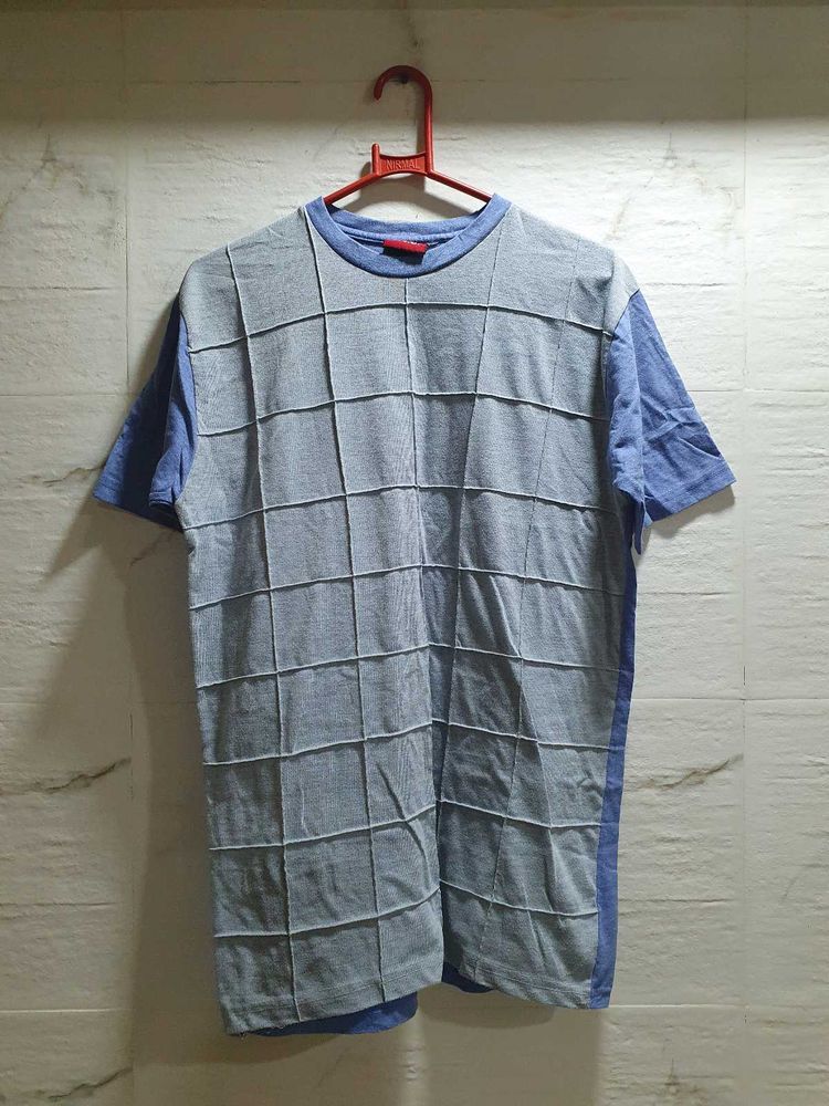 Unique Blue Patterned T-Shirt