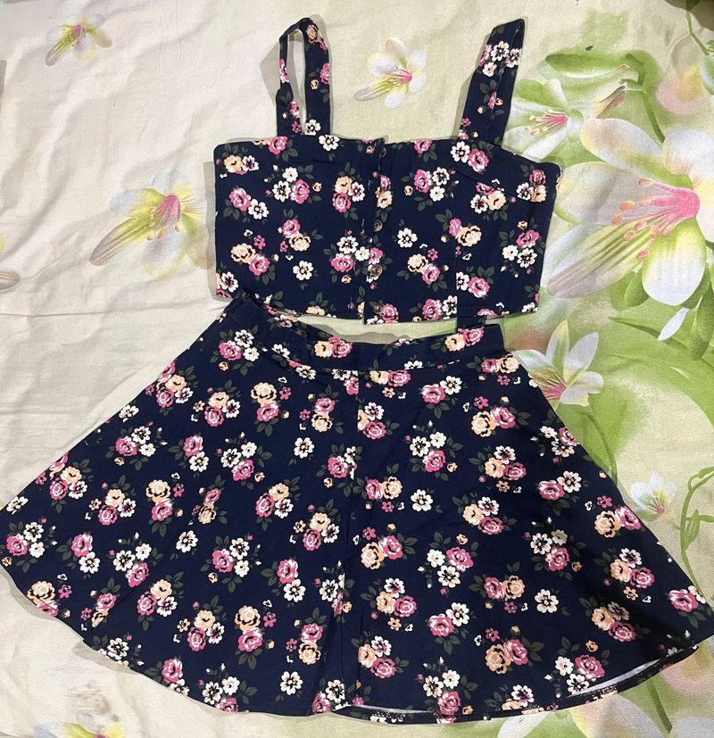 Cute Floral Two-Piece Set