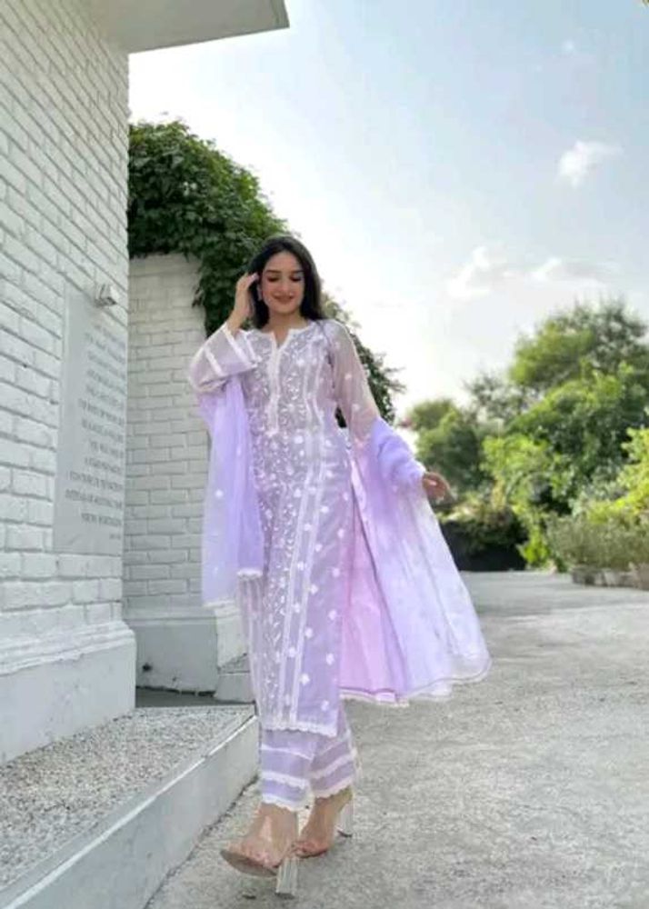 Elegant Lavender Kurta Set