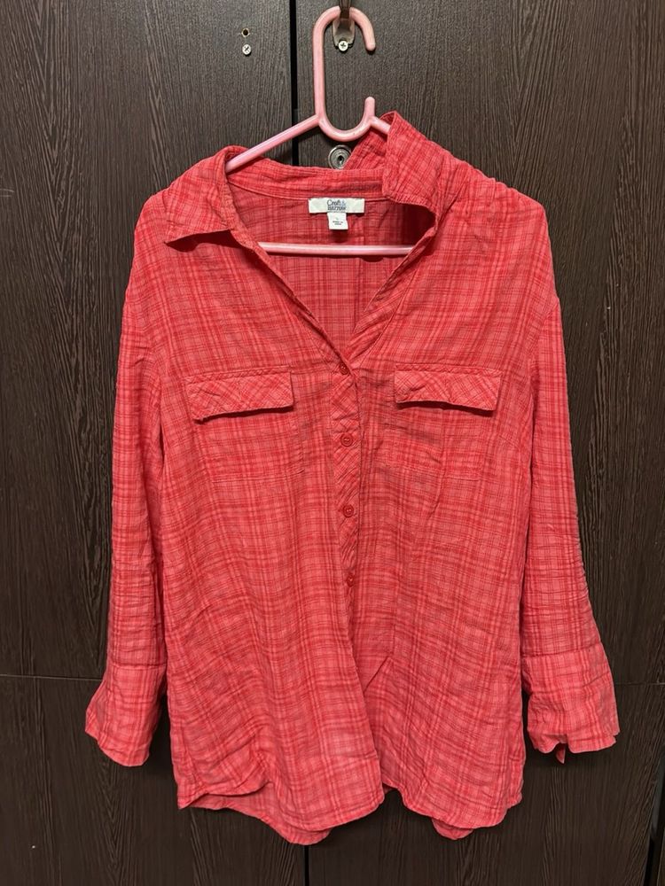 Cotton Shirt Pink Very Soft For Fomal And Casual