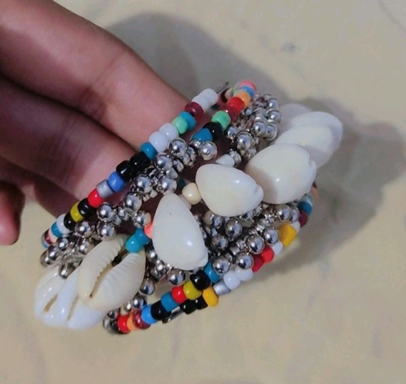 Hand Made Shell Multi Colour Bangles