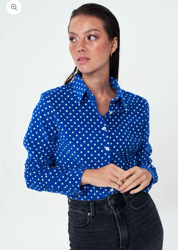 Blue Polka Dot Shirt