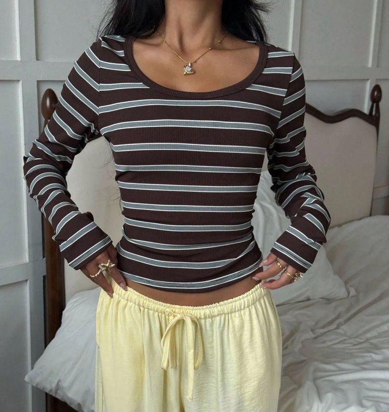 Striped Long Sleeve Top