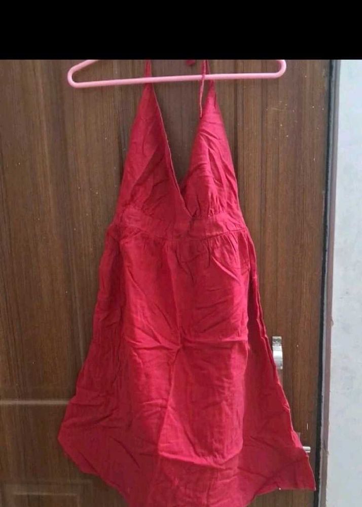 Red Halter Sundress