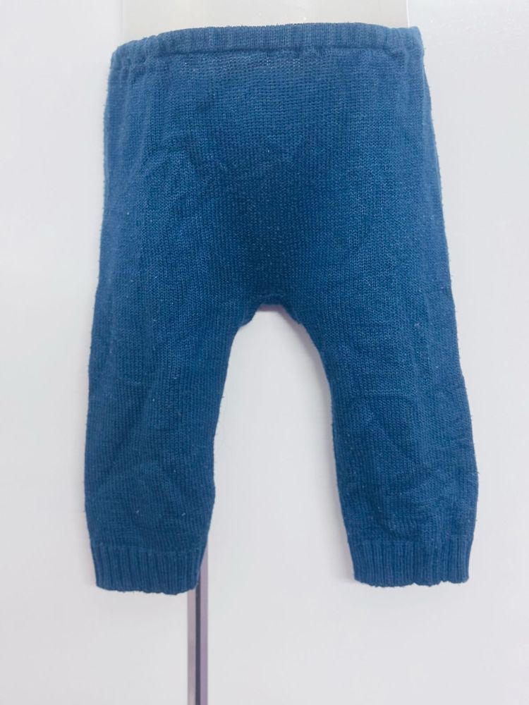 Cute Blue Knit Baby Pants