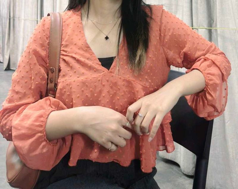 Stylish Orange Blouse
