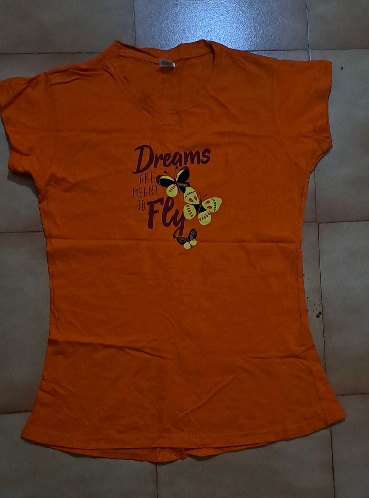 Orange Tee For Women