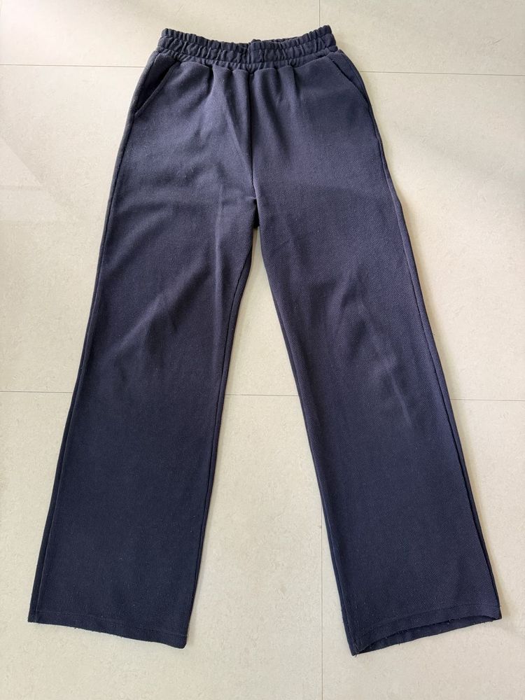 Navy Wide Leg Lounge Pants/ Track Pants