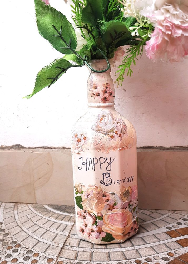 Decoupage Bottle Art