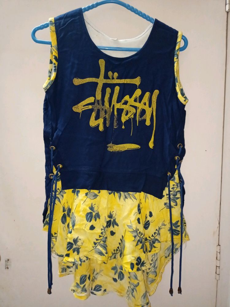 Yellow And Blue Top