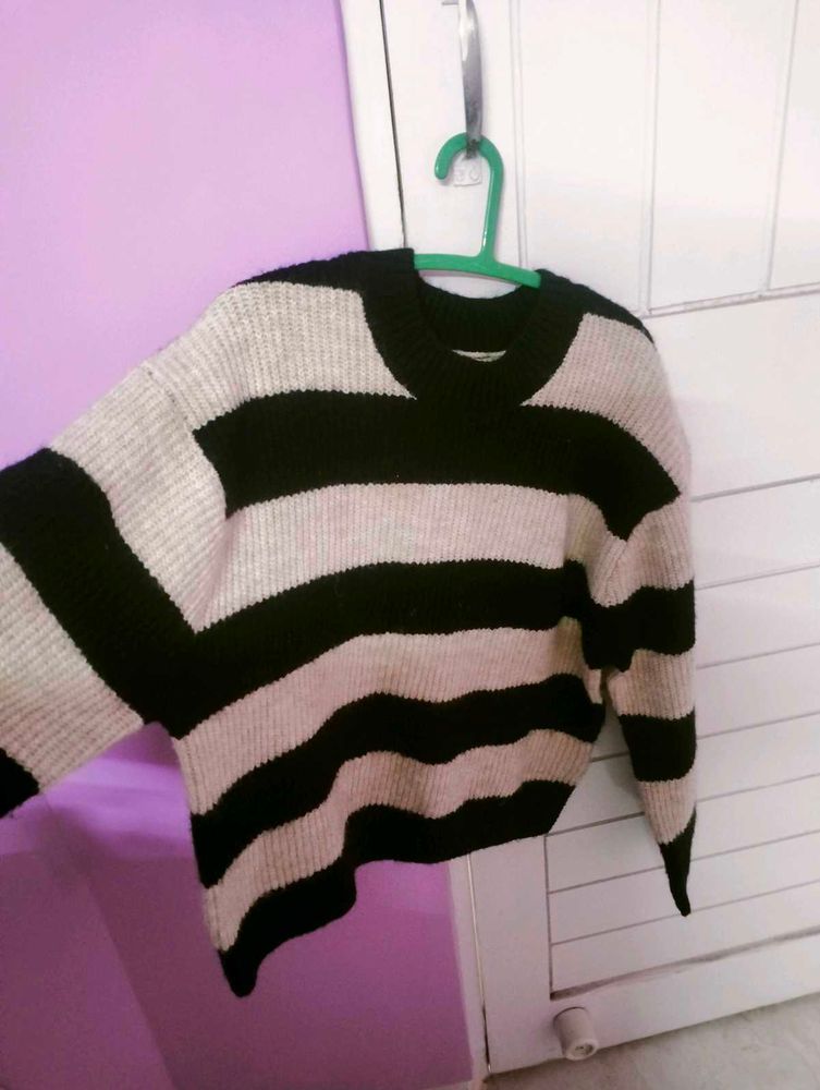 Striped Knit Sweater