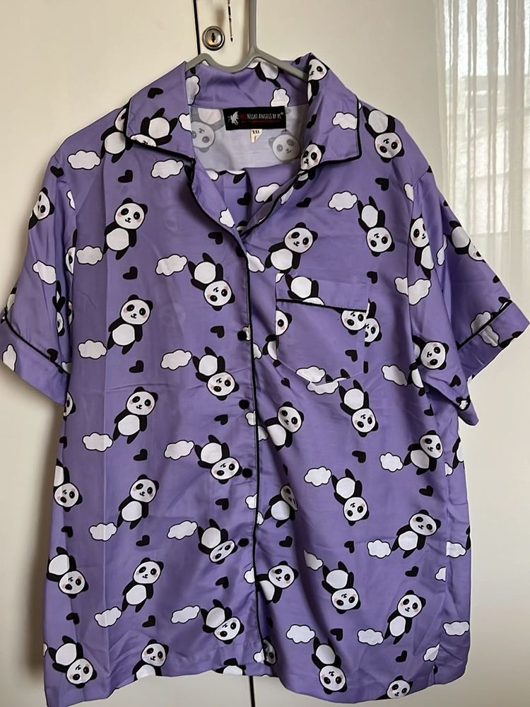 Panda Print Pajama Set