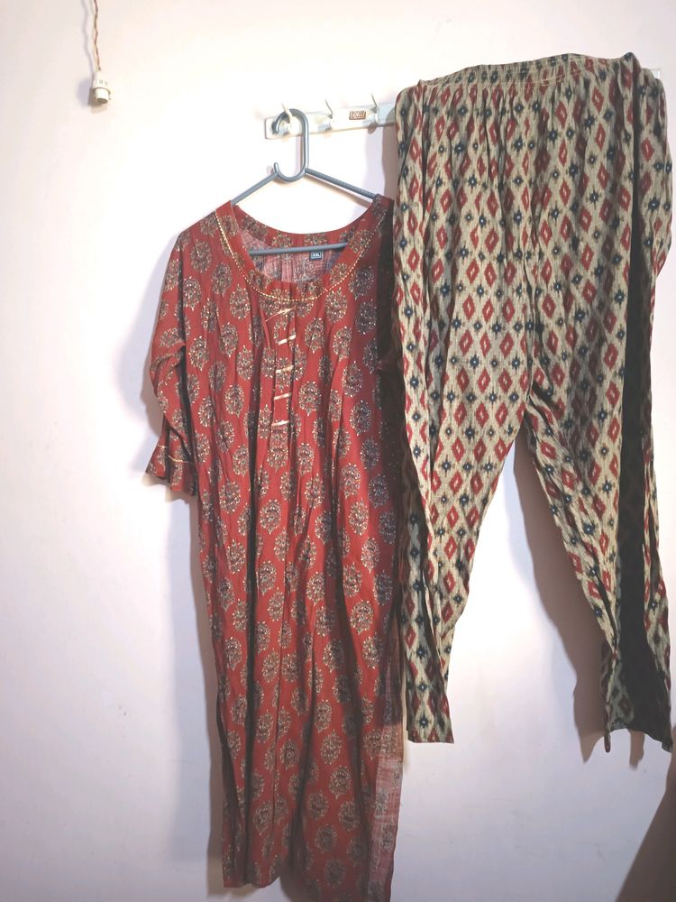 Maroon Kurta Set