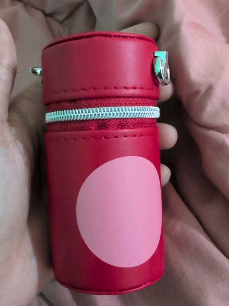 Benefit Red Cylinder Bag
