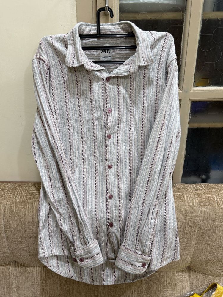 Zara Striped Casual Shirt