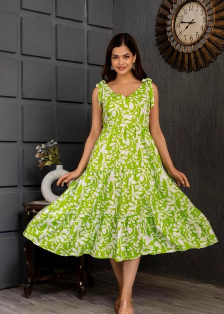 Green &amp; White Sundress