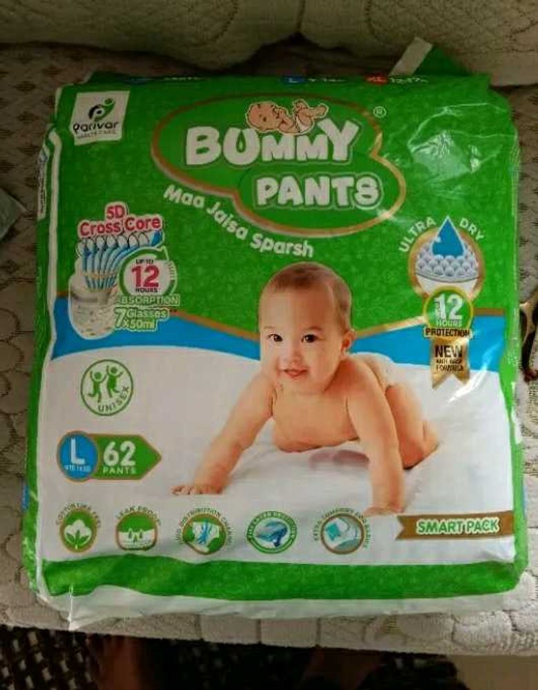 Baby Diaper Pack Of 62 Size L