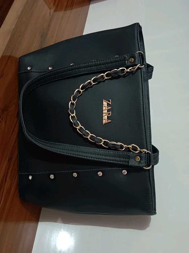 Zara Black Tote Bag
