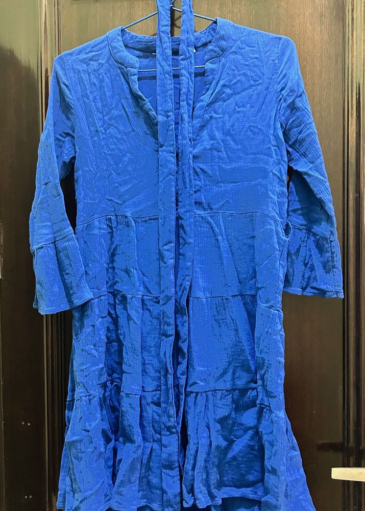 Blue Tiered Dress