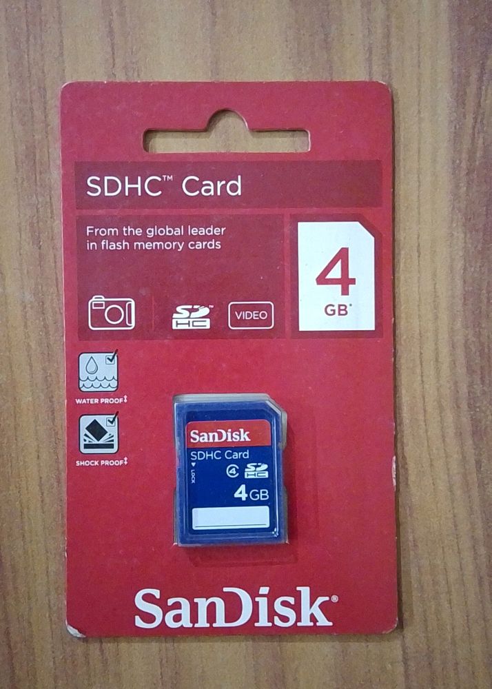 Brand New SanDisk 4 GB SDHC Memory Card