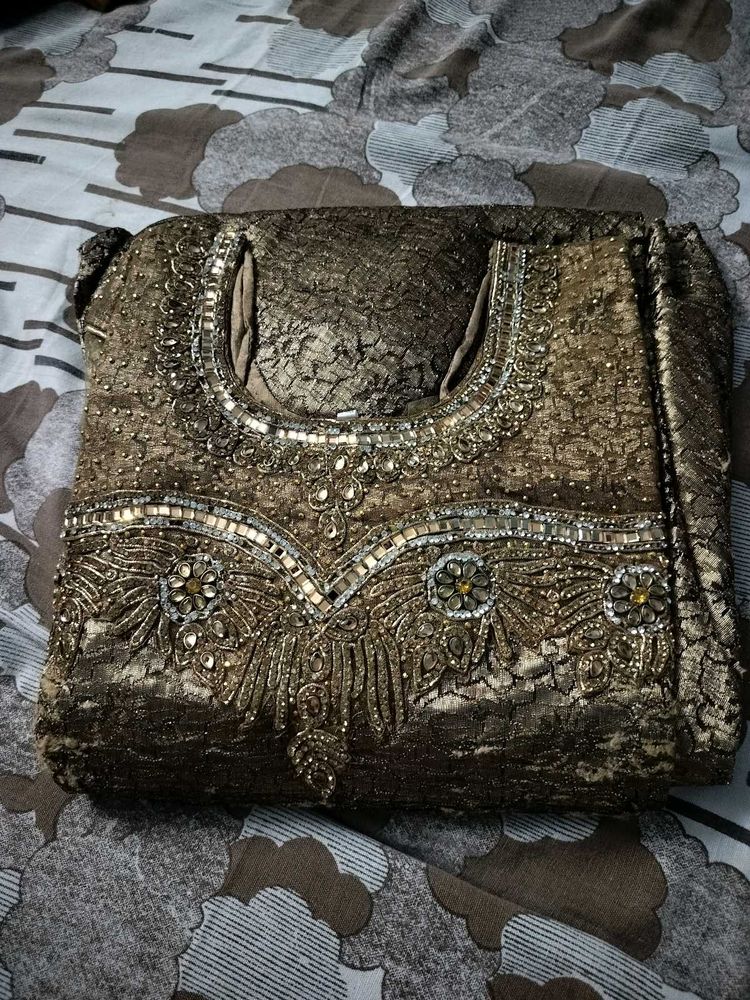 Beautiful Gown In Golden Colour