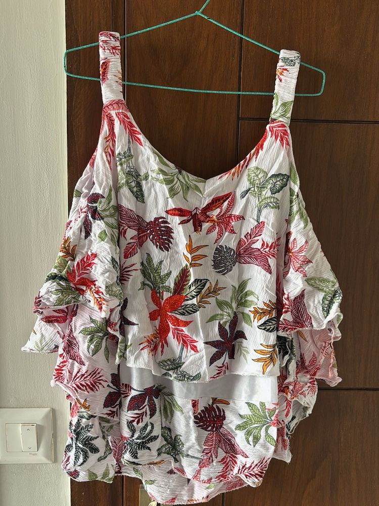 Floral Print Layered Top