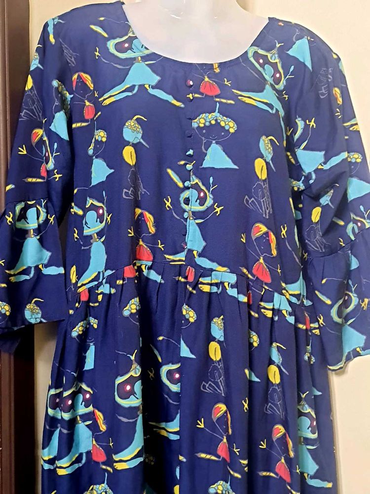 Navy Blue Woman Gown