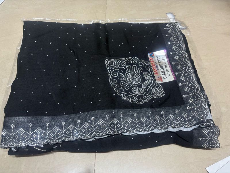 Elegant Black Saree