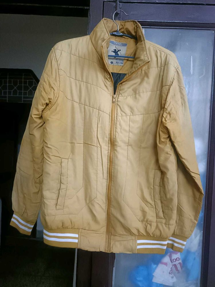 Cantabil Men Winter Mustard Jacket In L Size