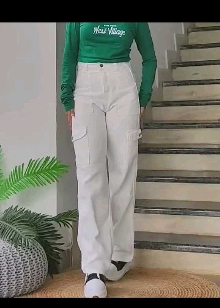 Zara White Cargo
