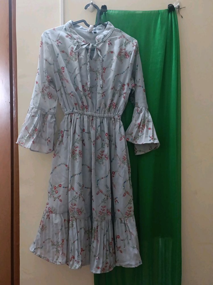 Printed Flared Dress