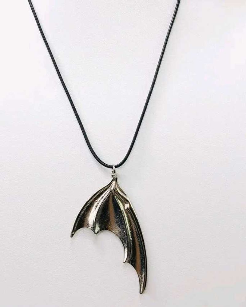 Y2k Grunge Devil Feather Necklace