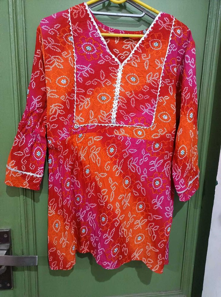 Plus Size Bandhni Kutri