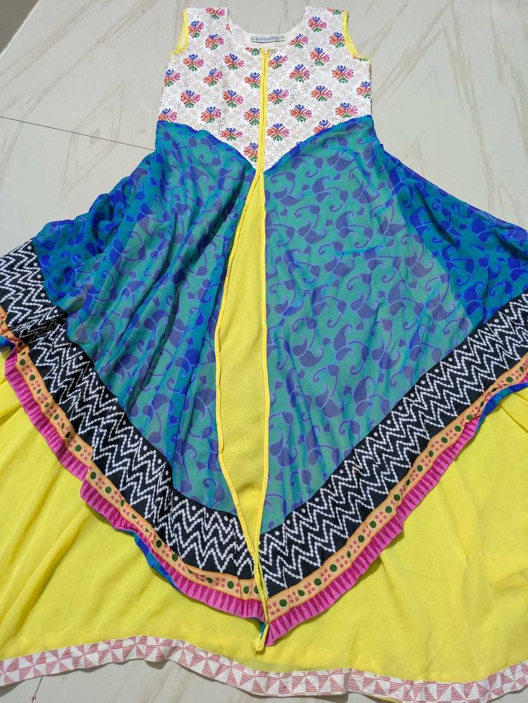 Yellow Party Wear Beautiful Dress
